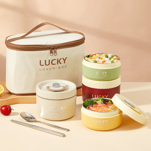 Tragbare thermische Brotdose aus Edelstahl mit auslaufsicherem Deckel