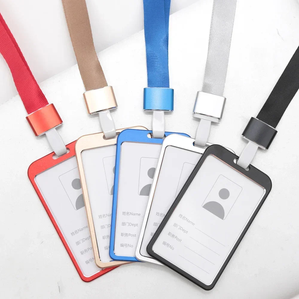 Unisex Metall Kartenhalter Lanyard für Arbeit ID Karten Business