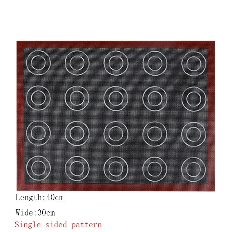 Silikon Backmatte Antihaft mit Hitzebeständigem Glasfasernetz für Gebäcke