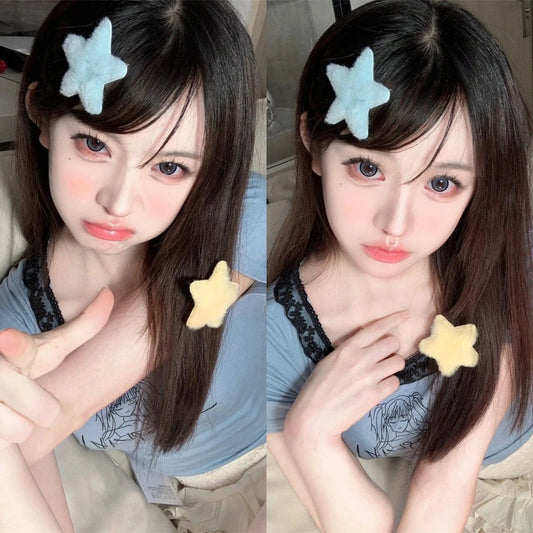 Süße Plüsch Stern Haarnadeln für Mädchen und Frauen