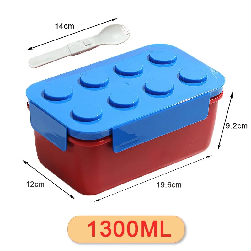 Baustein Bento Lunchbox Set 1050/1300ml doppellagig für Büro - Schule