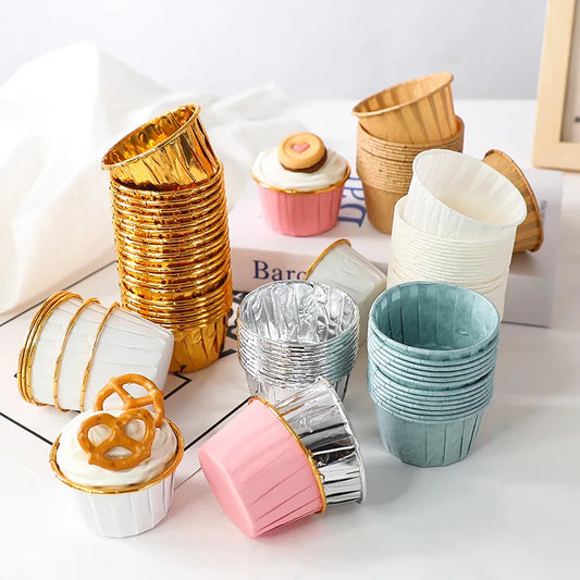 50 Mini Muffin Tassen Papier – 50er Set, vielseitig - umweltfreundlich gestalten