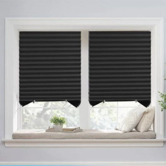 Selbstklebbare Plissee Jalousien für Wohnräume und Badezimmer