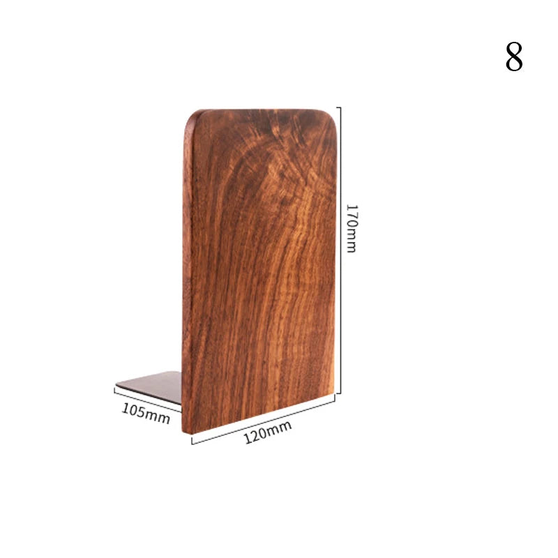 Natur Holz Buchstützen als Schreibtisch Organizer und Bücherhalter