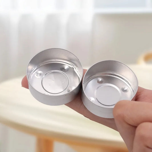 Leere Aluminium-Teelichtdosen für DIY-Kerzenherstellung in Sets