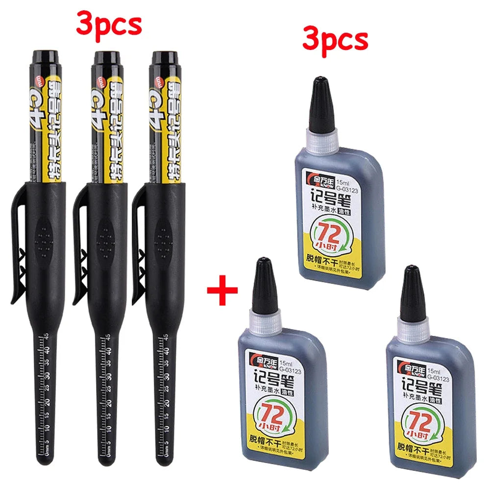 45mm Langspitze Tiefloch Marker – Wasserfester Stift für Holz, Fliesen, Metall