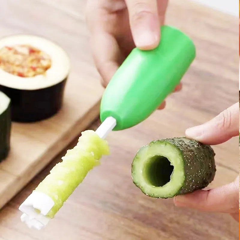 Multifunktionales 4-teiliges Gemüse-Corer-Set für Zucchini - Auberginen