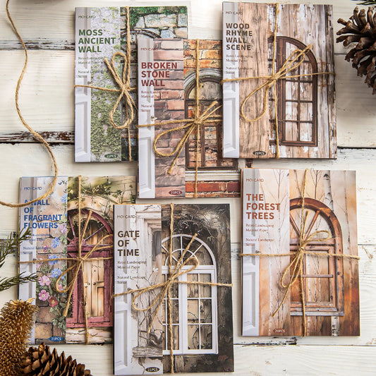 21-teiliges Retro Papier-Set 100x140mm für DIY Sammelalbum - kreative Collagen