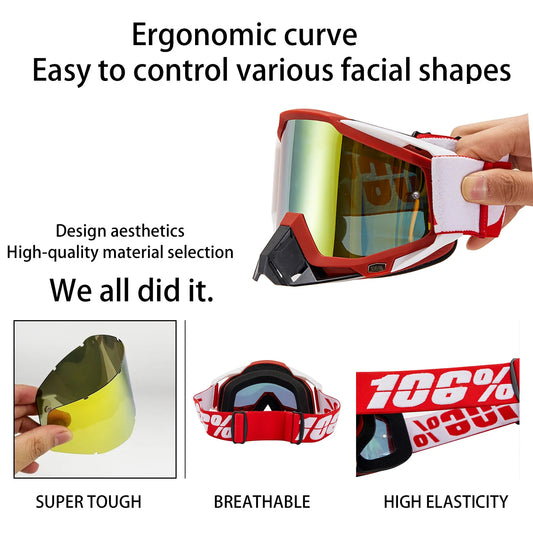 Offroad Schutzbrille Unisex für Motocross ATV Ski Radfahren Windschutz