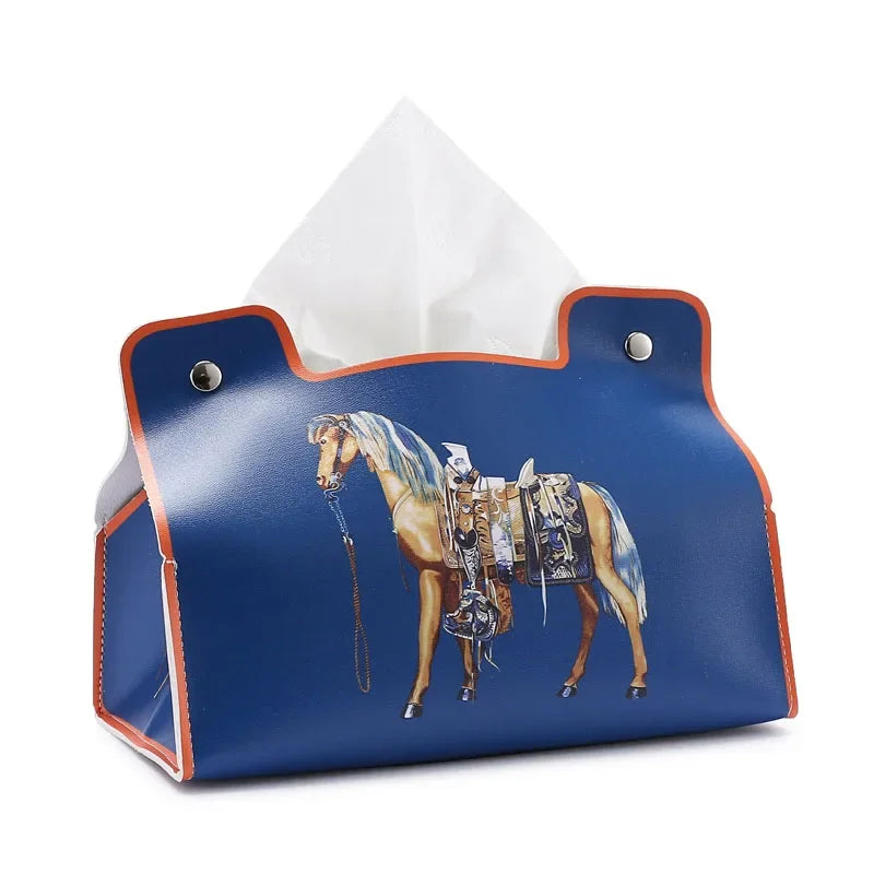 Leder Tissue Box Retro Stil Wasserdicht für Auto Wohnzimmer Bad