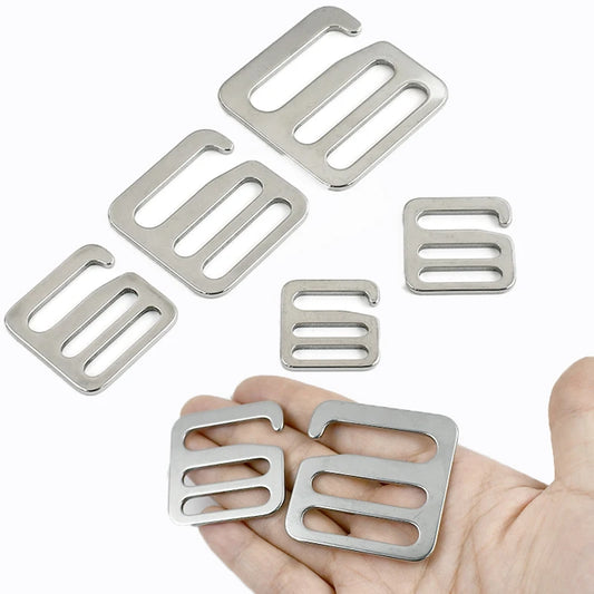 Edelstahl G Haken Schnallen 4/10 Stk. für Hundehalsband, Tasche, Gurtband