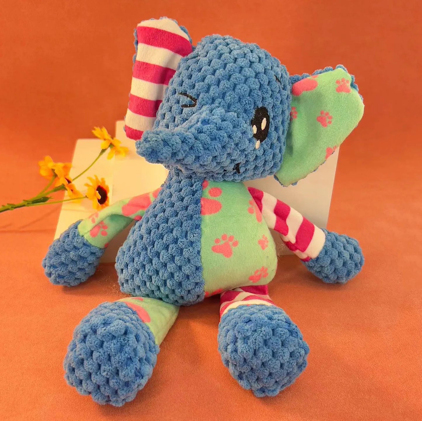 Interaktives Hundespielzeug aus Plüsch mit bissfestem Squeaker für Zahnpflege