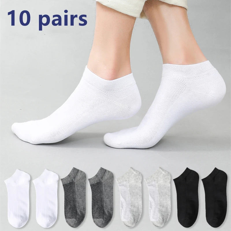 10 Paar Herren Knöchelsocken Baumwolle atmungsaktiv bequem Sommer