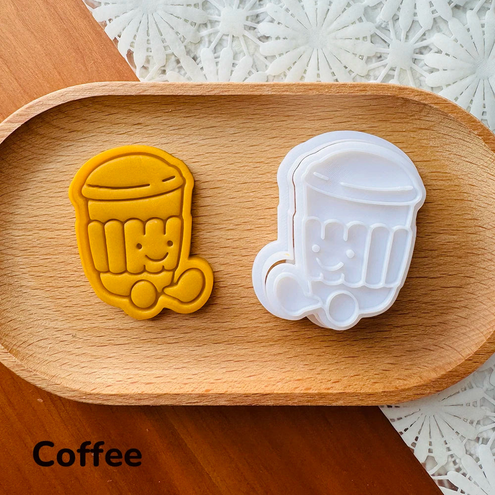 Kreative Backform: Burger - Sandwich Motiv Keksstempel aus PLA Kunststoff