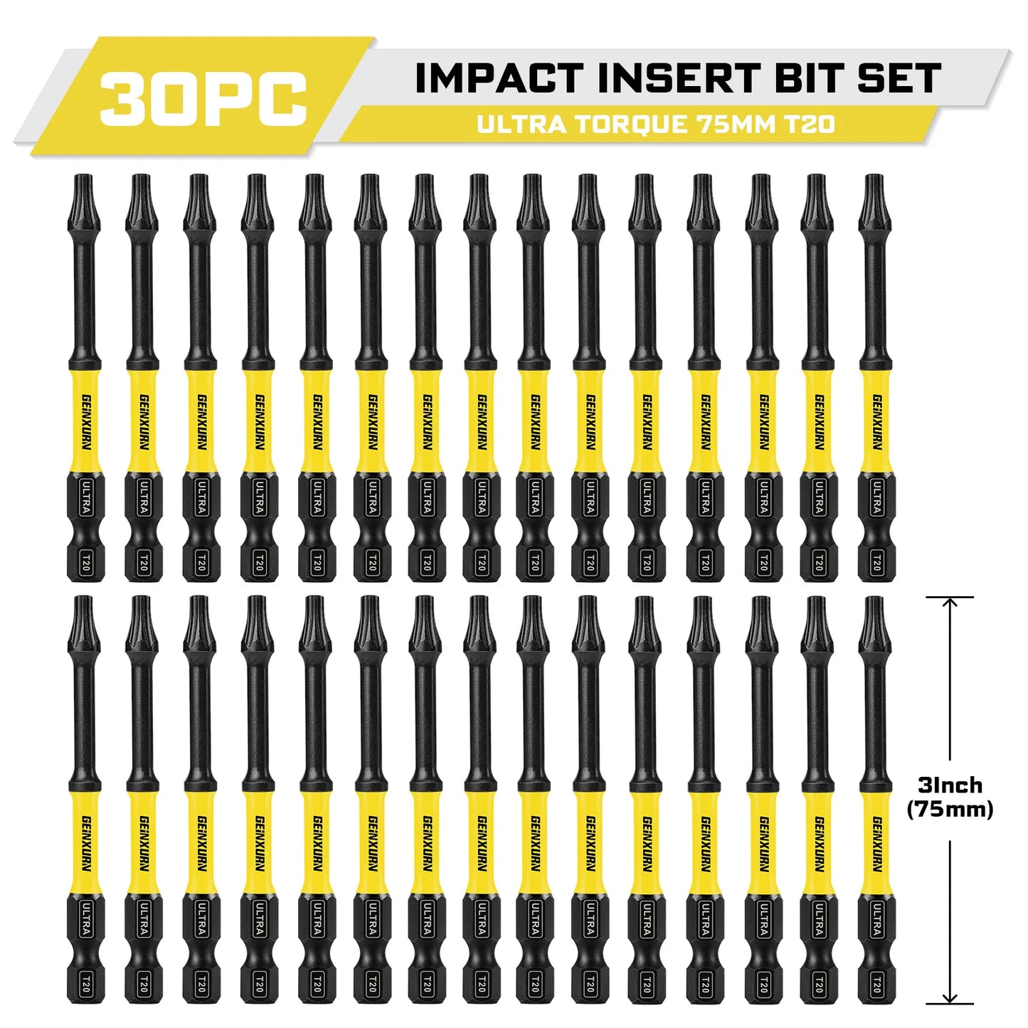 Magnetisches Impact Torx Schraubendreher Bit Set T20 aus S2-Stahl