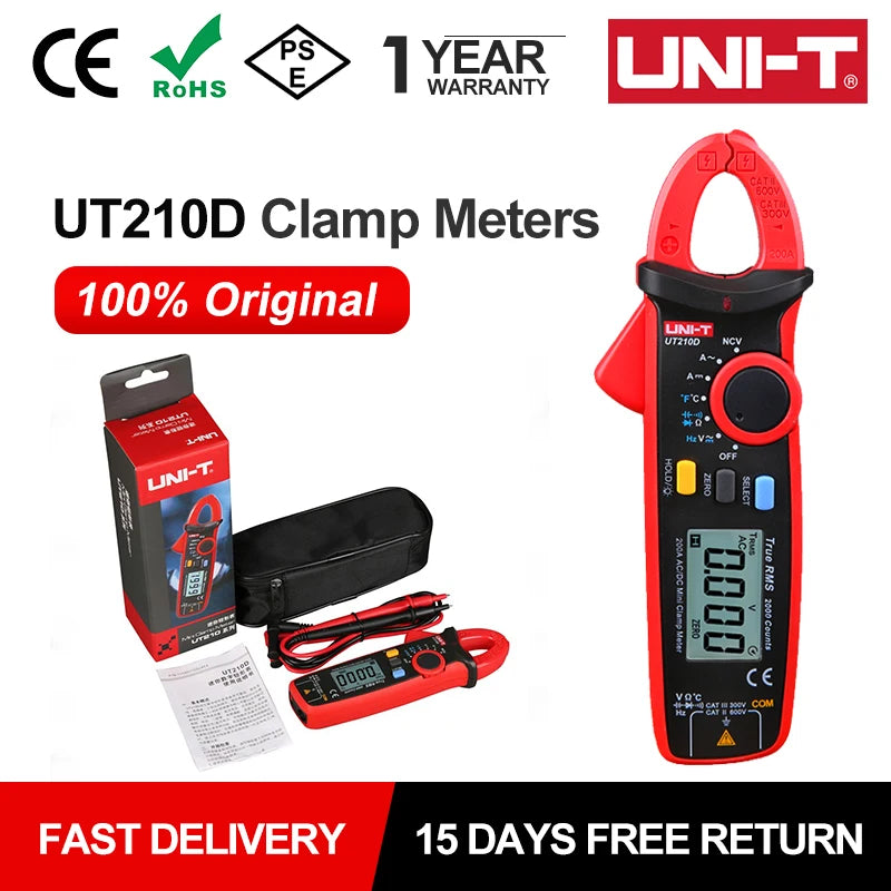 UNI-T Digitale Zangenmessgerät UT210E – Profi-Multimeter