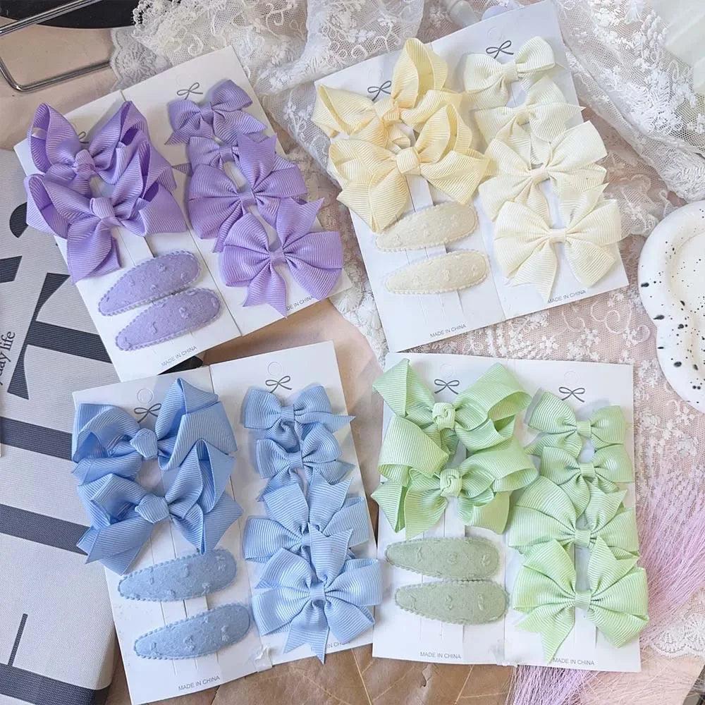 Elegante Haarklammern mit Schleifen für Mädchen – 8-teiliges, sicheres Stylingset