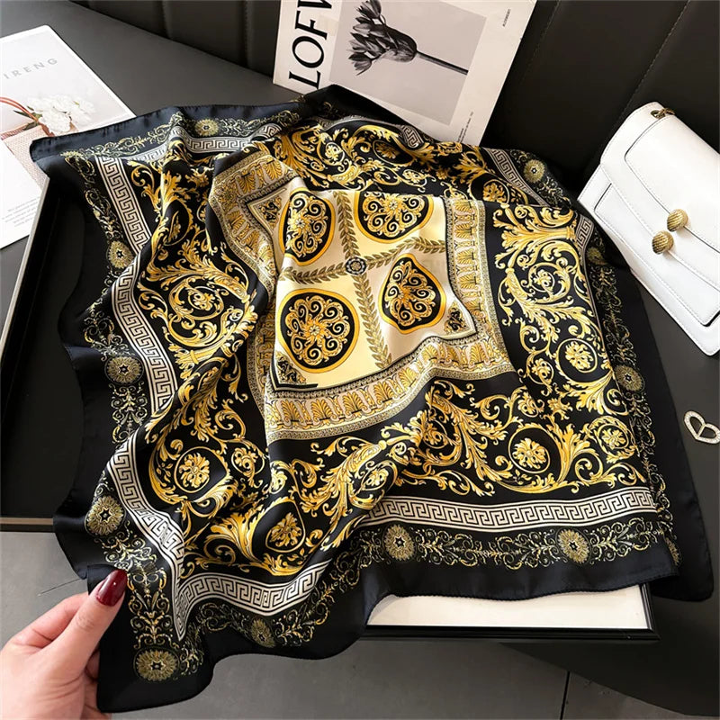 Vielseitiger 70x70 cm Damen Schal aus seidigem Polyester – stilvoll - leicht
