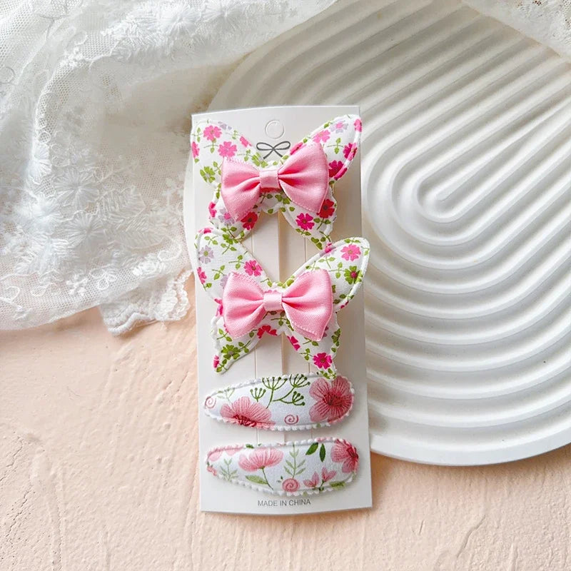 4-teiliges Set Schmetterling Haarklammern aus Polyester für Mädchen