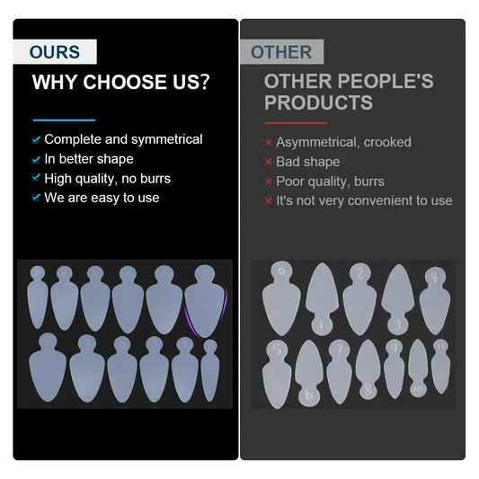 48er Set weiche Silikonpads für französische Nägel Maniküre