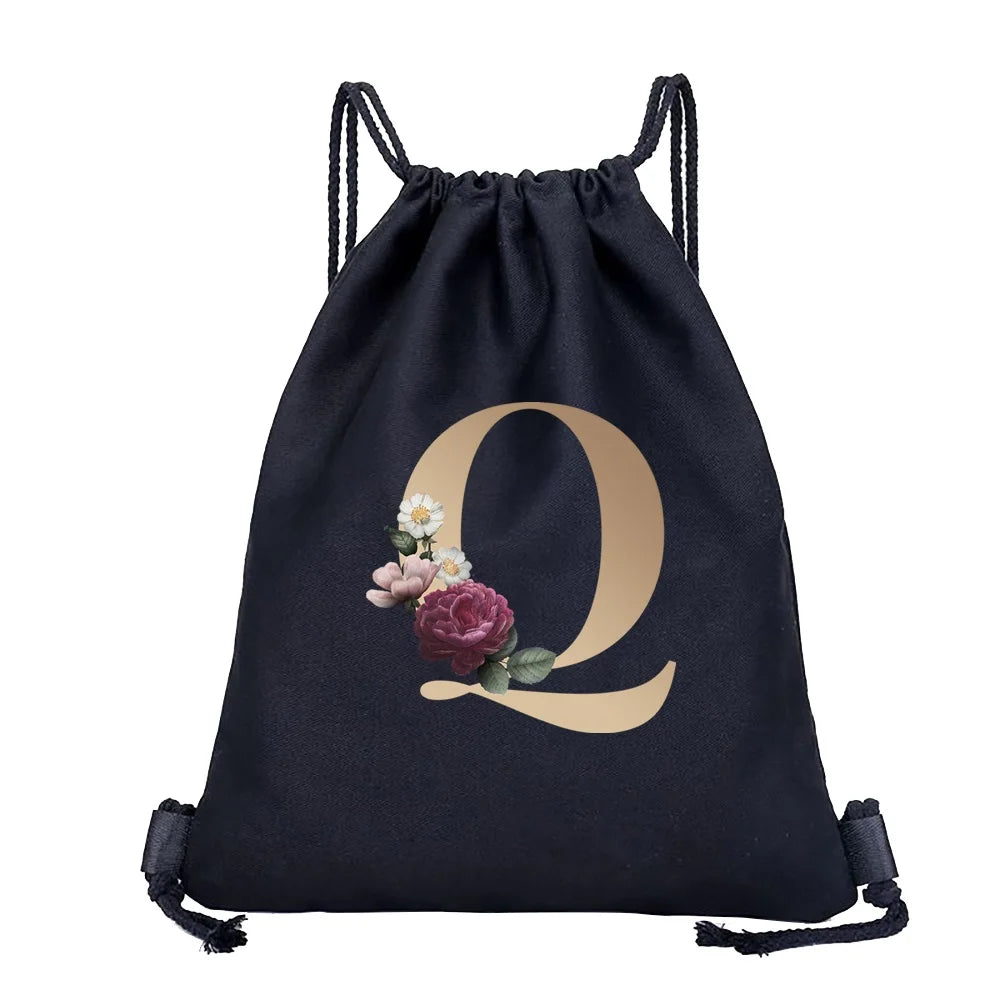 Leichter Kordelzug Rucksack aus Canvas 40x35 cm für Sport - Reisen