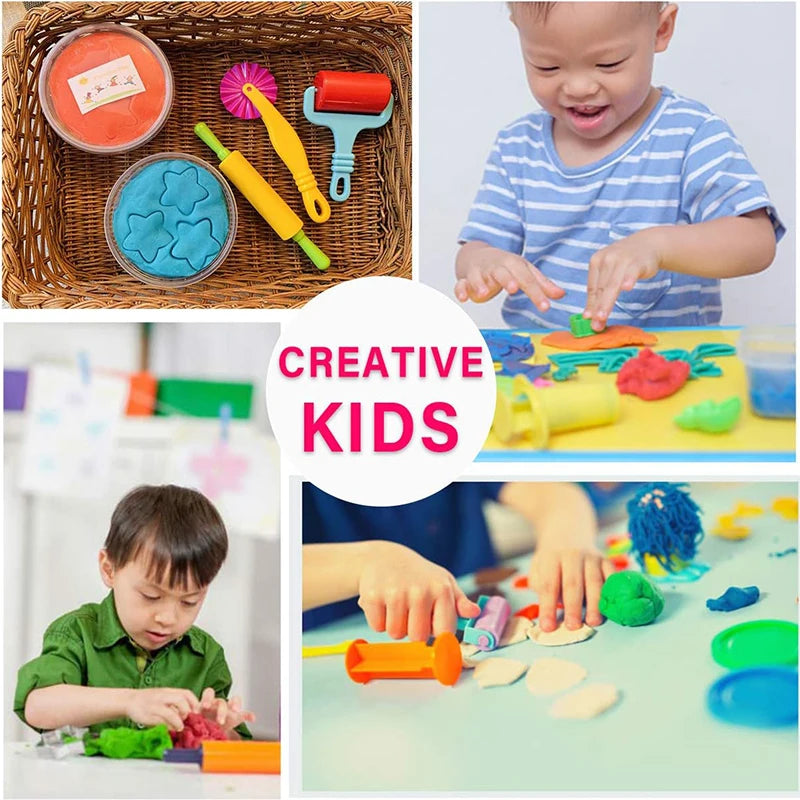 Kreatives Modellieren: 15-teiliges Ton- - Teigwerkzeuge-Set für Kinder ab 3 Jahren