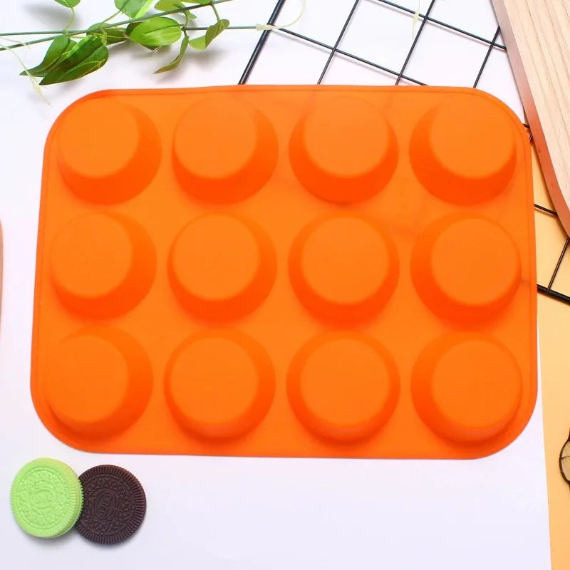 Premium Silikon Muffinform mit 12 Mulden Backform Antihaft Ofenfest