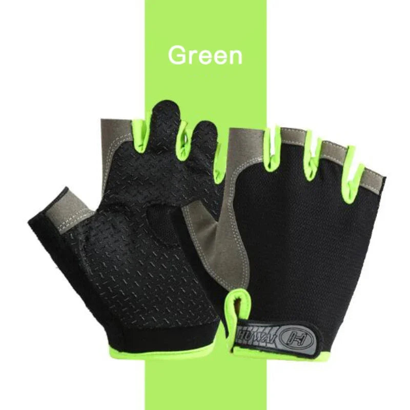 Atmungsaktive Halb-Finger Radfahren Handschuhe mit Anti-Rutsch für Unisex