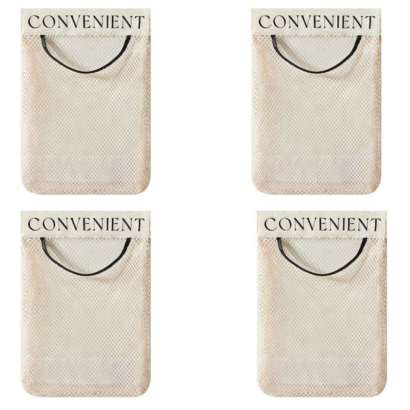 Wandmontierte Mesh-Aufbewahrungstasche mit großer Kapazität für Küche