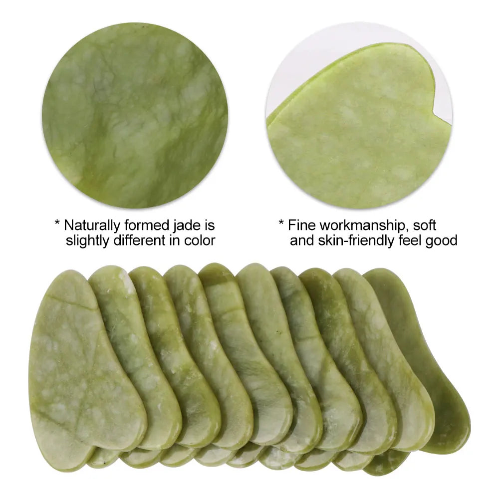 Natürlicher Rosen-Jade-Roller mit Gua Sha Massagegerät aus Kristall