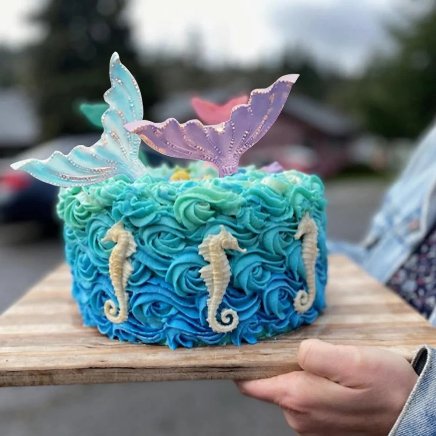 Meerjungfrau Fondant-Form Set 3-tlg.: Flexible Silikonformen für kreative Kuchen