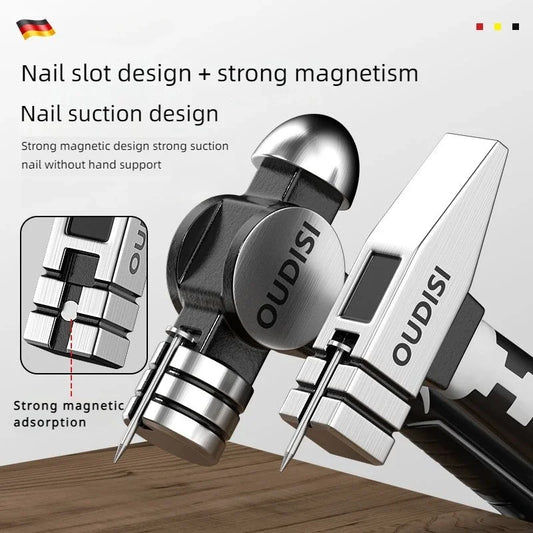 Mini Achteckiger Holzbearbeitungs Nagelhammer mit magnetischem Kohlenstoffstahlkopf