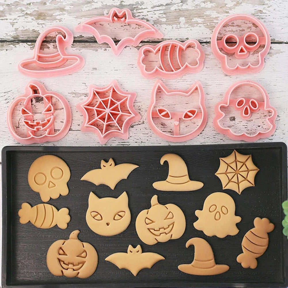 Halloween Keks Ausstecher Set 3D Kürbis Geist Fondant Prägeform