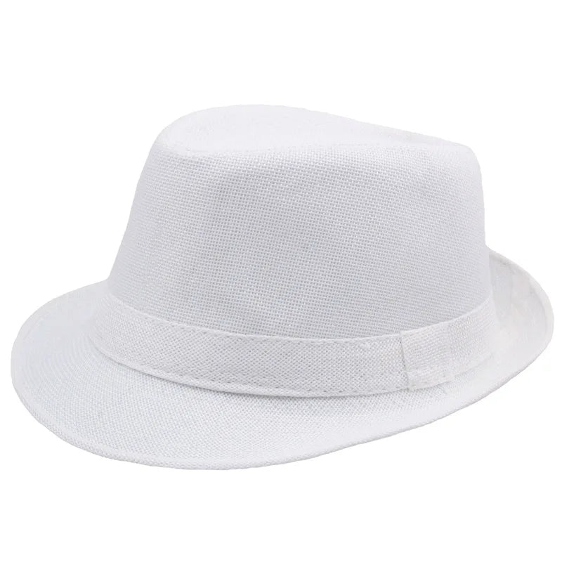 Atmungsaktiver Leinen-Jazz-Hut für Herren – Stylischer Sonnenschutz im Retro-Look