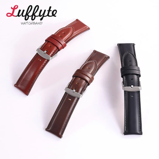 Schnellverschluss Echtleder Uhrenarmband 18-24mm mit Ölwachs Finish