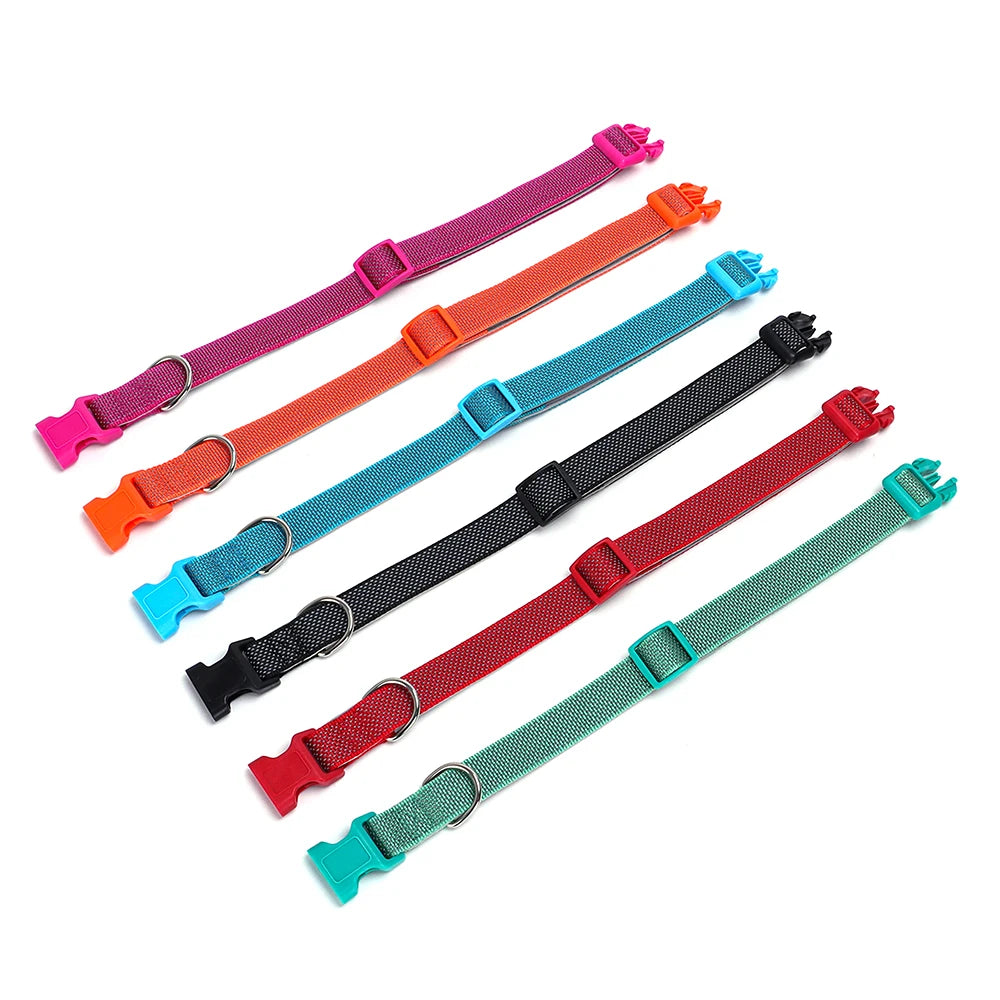 Reflektierendes Nylon Hundehalsband verstellbar für kleine und große Hunde