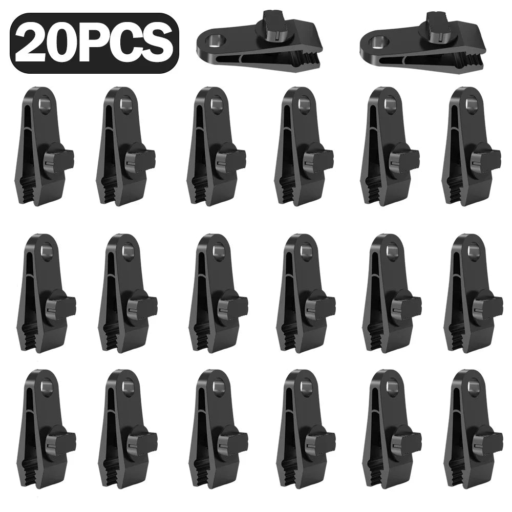 5 oder 40 Stück Zeltclips Plane-Seil-Clips Markisen Klemmen Camping