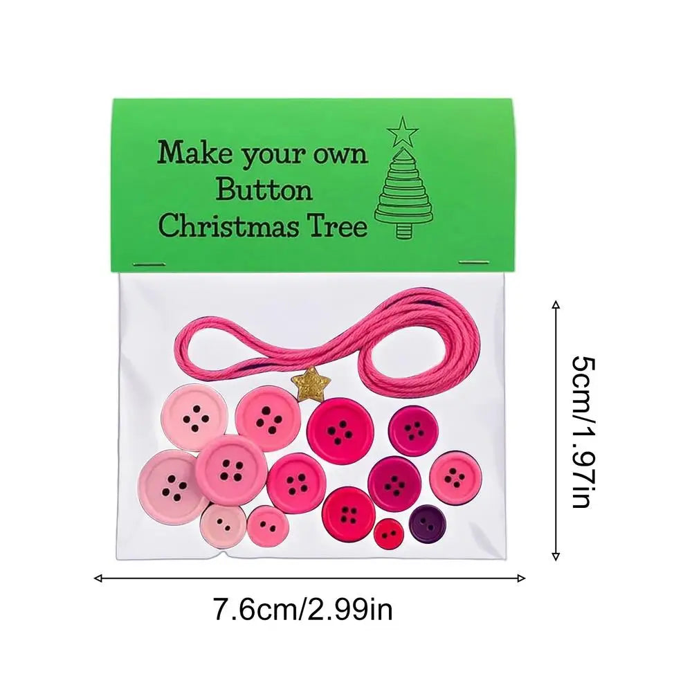 Materialpaket DIY Weihnachtsknopf Bastelset für festliche Anhänger