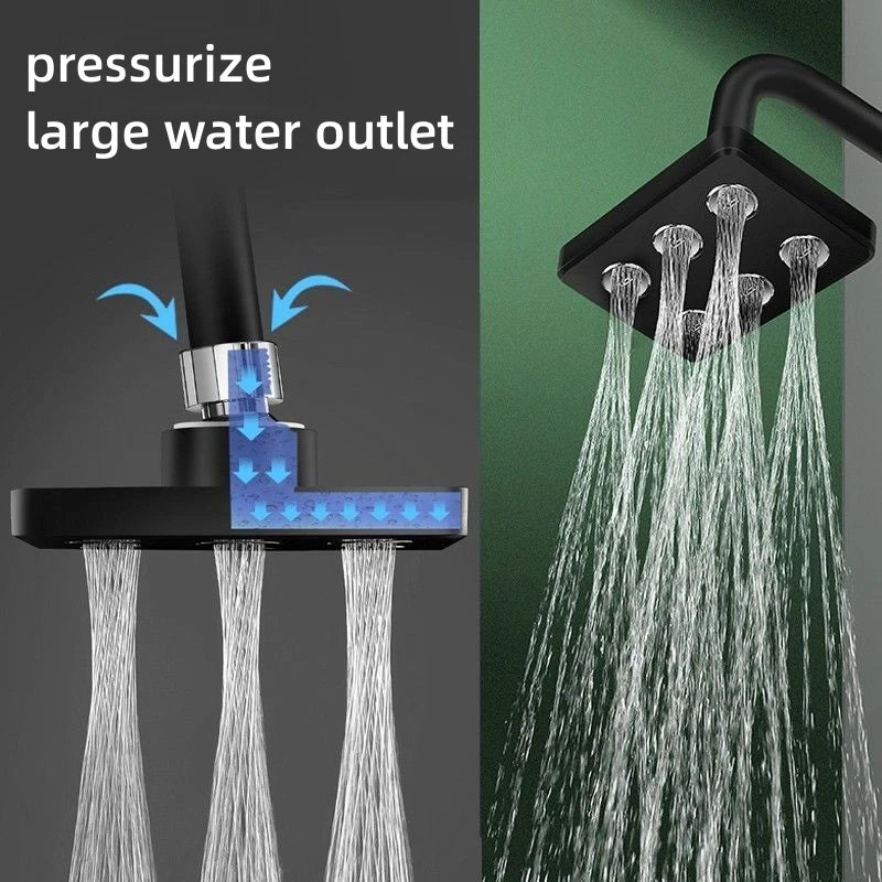 360° Drehbarer Mini-Surround-Duschkopf – Wassersparend - modernes Chrom-Design