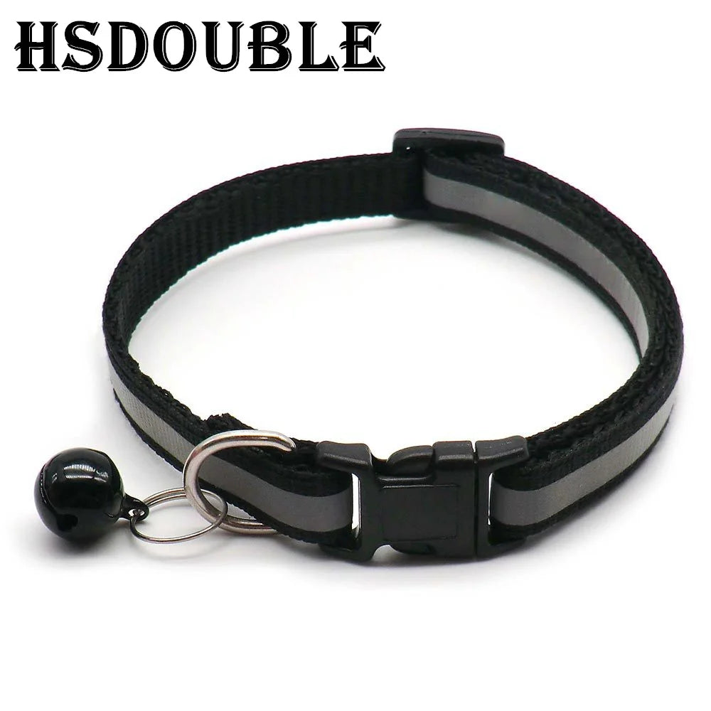 Reflektierendes Katzen- und Hunde-Halsband mit Glocke aus PVC - PP