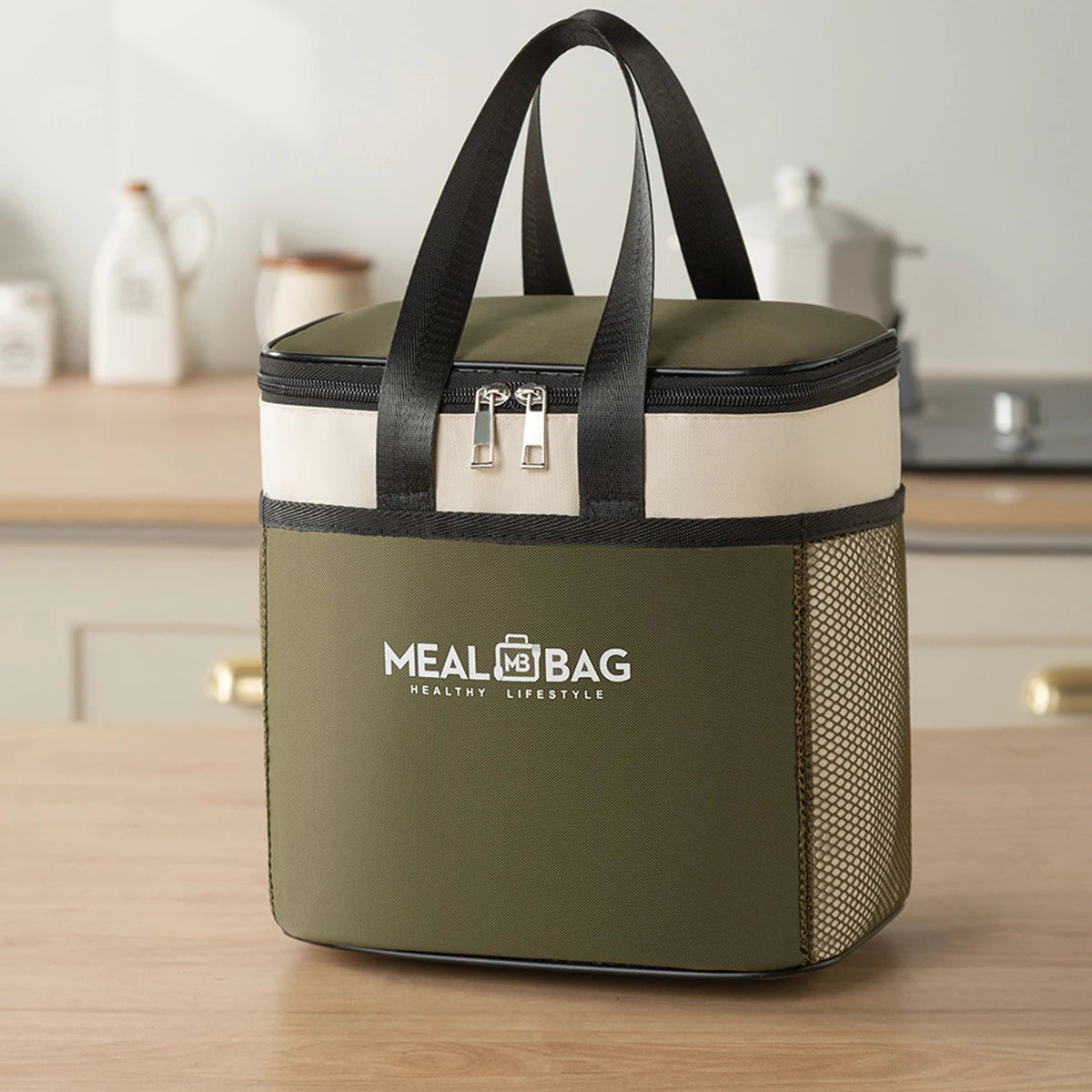 Tragbare isolierte Lunchtasche mit Schultergurt, wasserdicht und praktisch