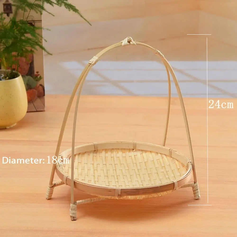 Multifunktionaler Bambuskorb 1 bis 3 Schichten für Obst und Gemüse