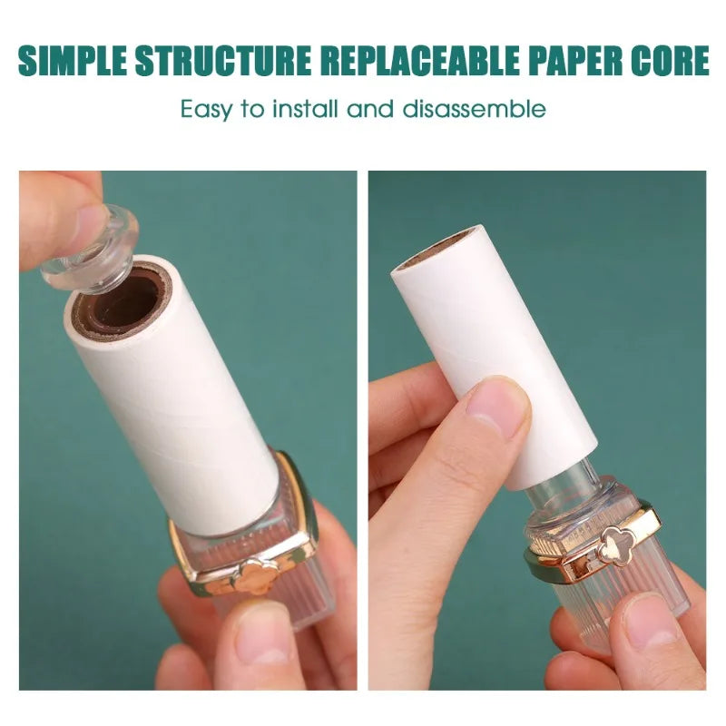 Mini Lint Roller Tragbar zum Entfernen von Staub Haaren Fusseln