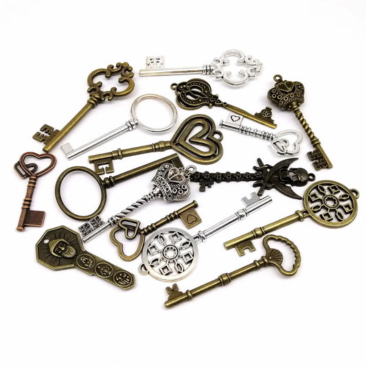 5 Retro Schlüssel Steampunk Charms für kreatives DIY-Projekt
