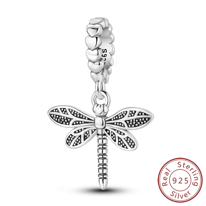 Funkelnder Schmetterlings-Charm aus 925 Sterlingsilber mit Zirkon – Elegant - Leicht