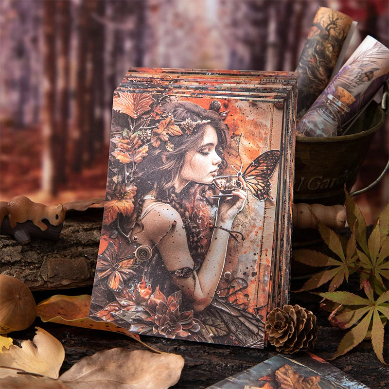 JIANQI 30 Blatt kreatives Sammelalbum mit Vintage Materialien