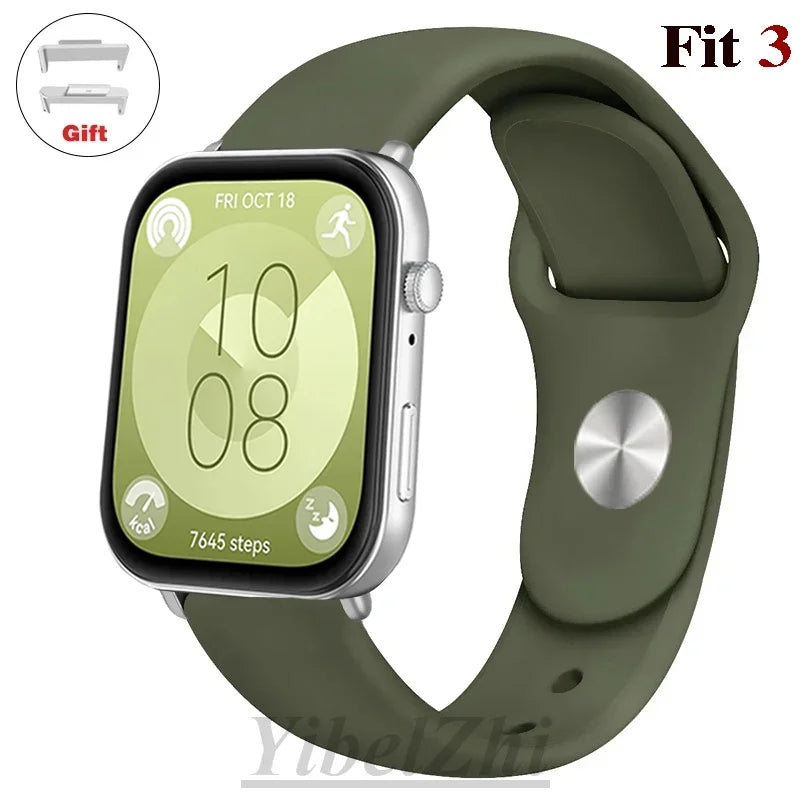 Wasserdichtes Silikonband in diversen Farben – perfekt für Huawei Watch FIT 3 - FIT 2