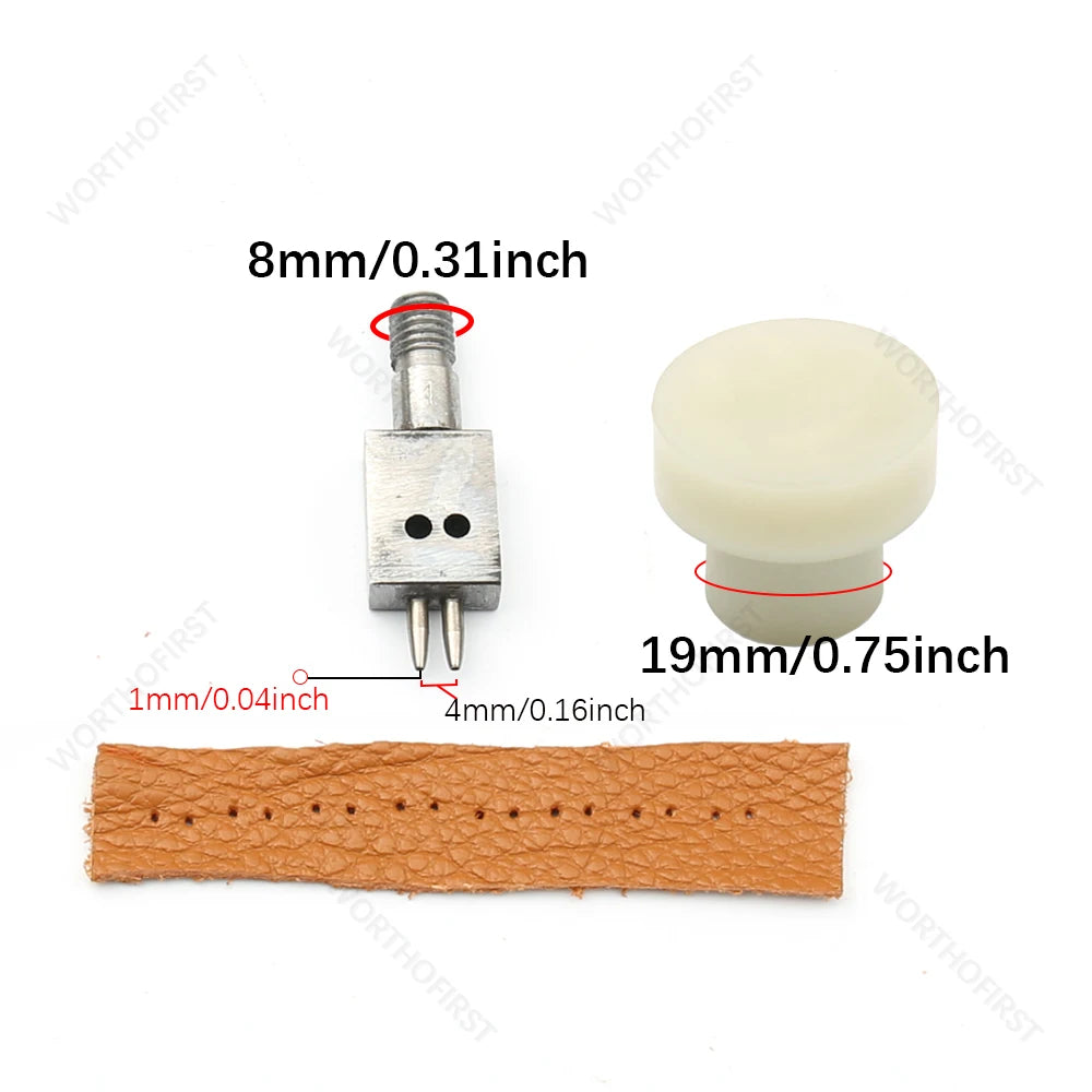 Lochstanzer Set mit M8 Gewinde für präzise Lederarbeiten