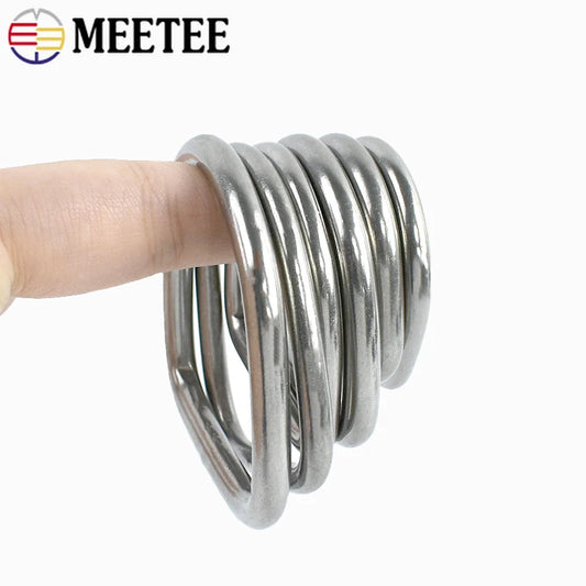 5 Stück Edelstahl D-Ring Gürtelschnallen Karabiner für Taschen und Gürtel
