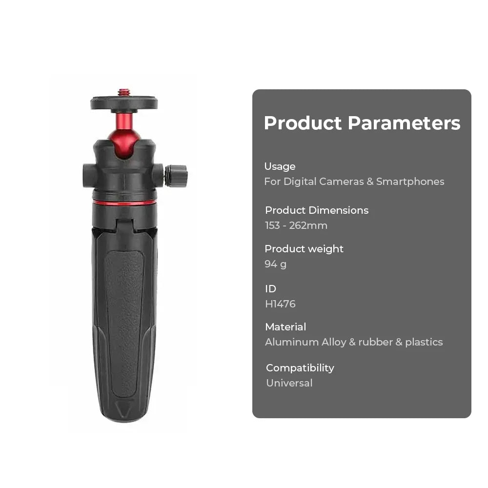 Mini ausziehbarer Desktop-Stativgriff mit flexiblem Kugelkopf und 1 4 Zoll Schraube